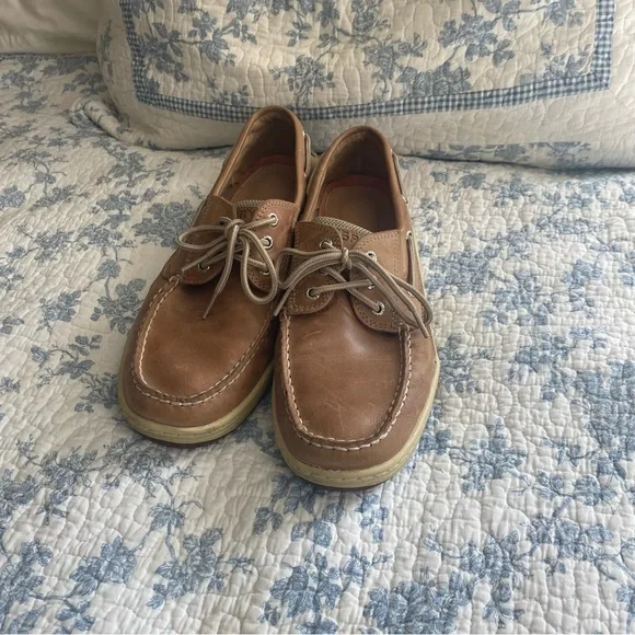 Sperry Men’s Billfish 3-Eye Top Sider Leather Boat Shoe Cognac Size 11 - Picture 5 of 9